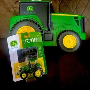 NEW John Deere Tractor toy and carrying case